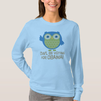 Camiseta El búho esté votando por Obama