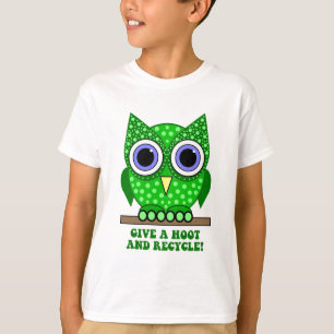 Camiseta el búho recicla