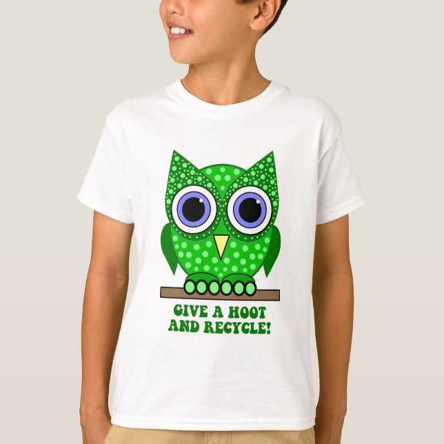 Camiseta el búho recicla (Anverso)