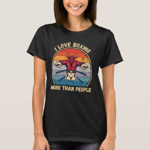 Camiseta El Bull Vintage Que Amo El Boxeo Más Que El Boxeo