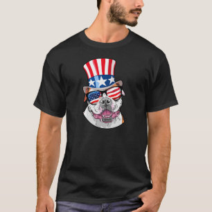 Camiseta El bulldog americano los E.E.U.U. señala los