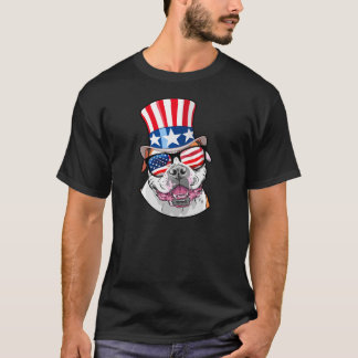 Camiseta El bulldog americano los E.E.U.U. señala los