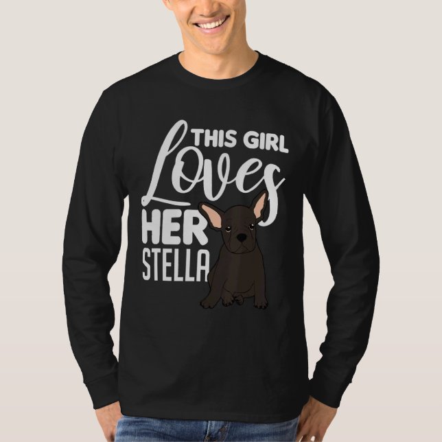 Camiseta El Bulldog francés ama a su Stella (Anverso)