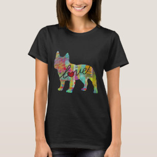 Camiseta El Bulldog francés Frenchie Ama Un Luminoso Y Colo