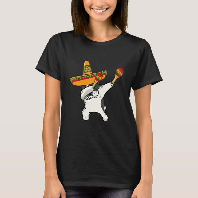 Camiseta El Bulldog francés Sombrero Mexicano Cinco De M (Anverso)