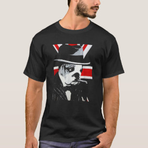 Camiseta El Bulldog inglés gracioso fumar cigarro al padre