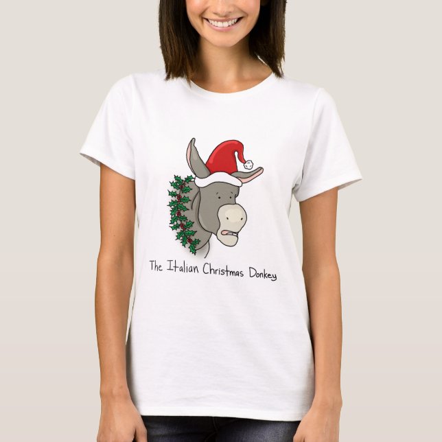 Camiseta El burro italiano del navidad (Anverso)