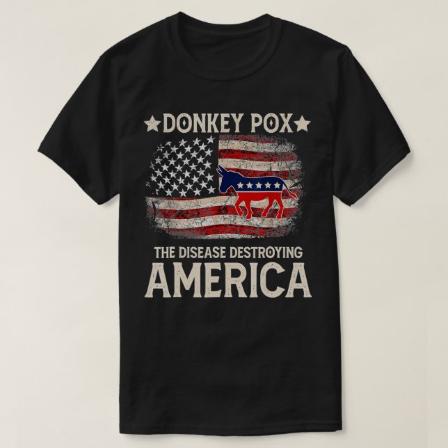 Camiseta El burro vence la enfermedad destruyendo la gracia (Diseño del anverso)