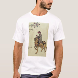 Camiseta El caballero, detalle del facsímil de