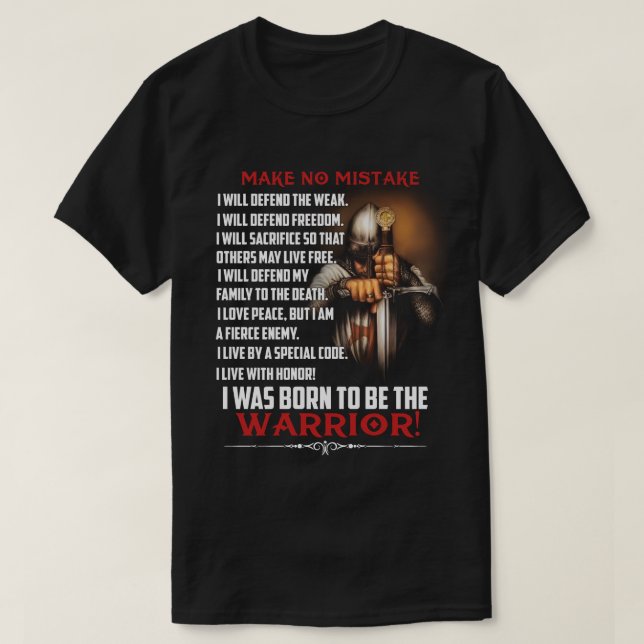 Camiseta El Caballero Templario No Cometió Un Error Al Cruz (Diseño del anverso)