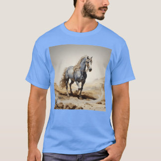 Camiseta El Caballo Azul en el desierto divertido