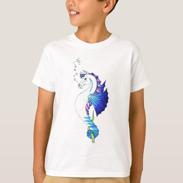 Camiseta El Caballo de Agua Azul (Anverso)