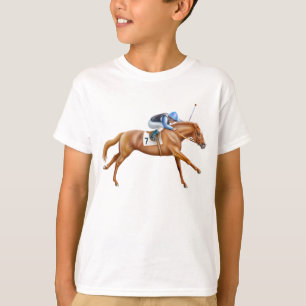 Camiseta El caballo de carreras excelente embroma la