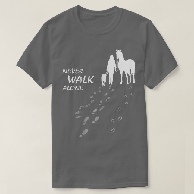 Camiseta El caballo de perro nunca camina solo amante del p (Diseño del anverso)