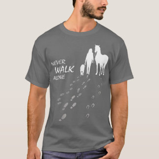Camiseta El caballo de perro nunca camina solo amante del p