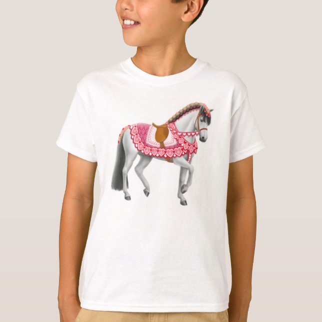 Camiseta El caballo del desfile del día de San Valentín (Anverso)