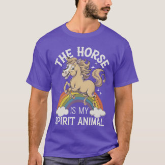 Camiseta El caballo es mi espíritu el arcoiris animal diver