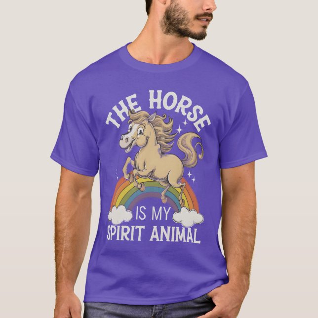 Camiseta El caballo es mi espíritu el arcoiris animal diver (Anverso)