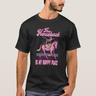 Camiseta El Caballo Es Mi Lugar Feliz Para Hombres.