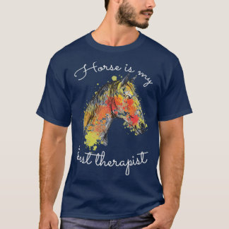 Camiseta El caballo es mi mejor terapeuta ShortSleeve Unise