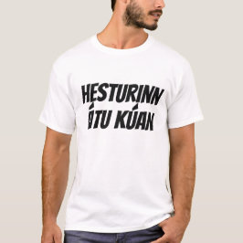 Camiseta El caballo se comió a la vaca (hesturinn átu kæ)