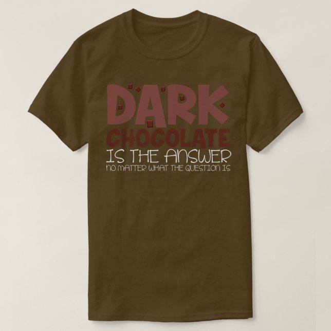 Camiseta El cacao dice Chiste de postre haciendo chocolate  (Diseño del anverso)