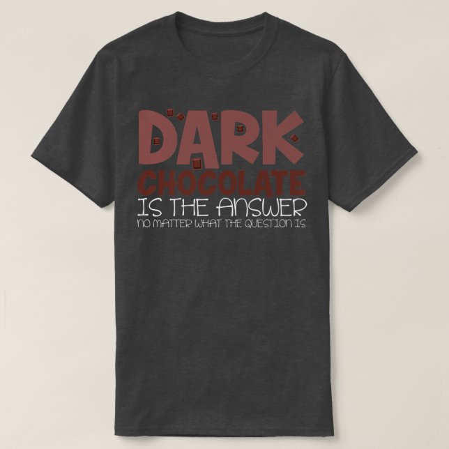 Camiseta El cacao dice Chiste de postre haciendo chocolate  (Diseño del anverso)