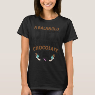 Camiseta El cacao: una dieta equilibrada que come chocolate