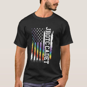 Camiseta El cadete jrotc, el arcoiris con EE. UU.