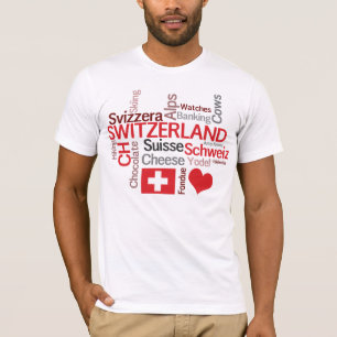 Camiseta ¡El caer en amor con Suiza! Tema suizo