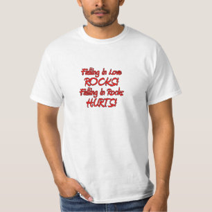 Camiseta el caer en amor y rocas