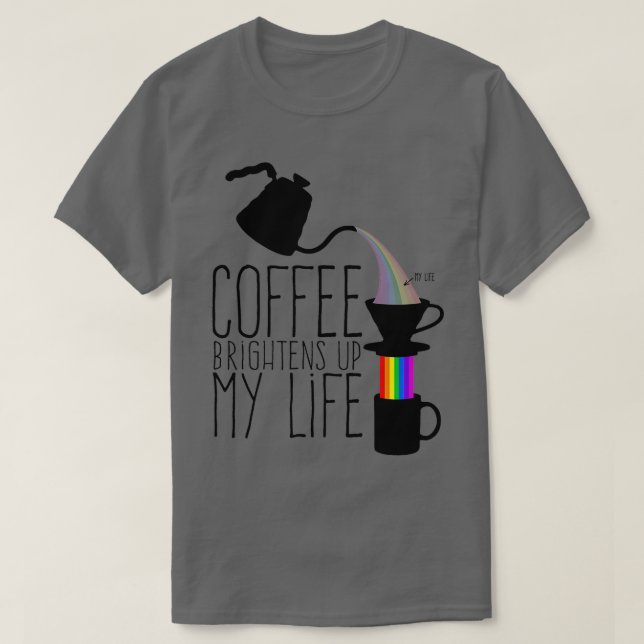 Camiseta El café alegra mi vida (Diseño del anverso)