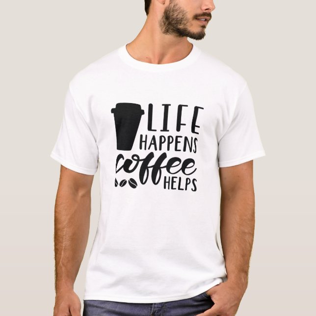 Camiseta El café ayuda a vivir (Anverso)