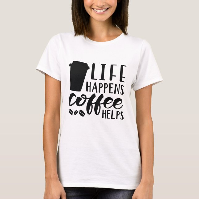 Camiseta El café ayuda a vivir (Anverso)