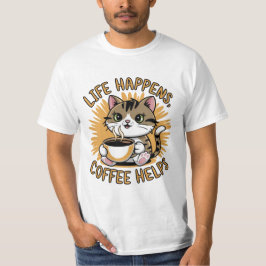 Camiseta El café ayuda a vivir
