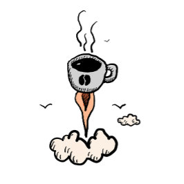 Camiseta El café como combustible para cohetes de adulación