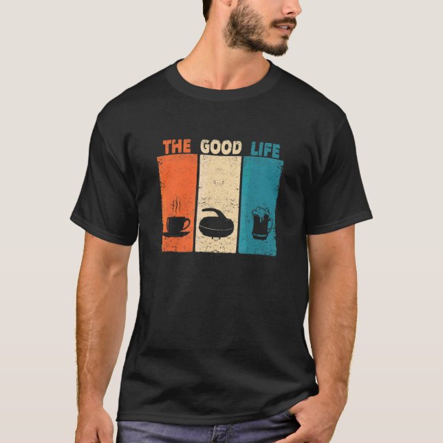 Camiseta El café Curling Beer Winter Sports Curler The Good (Anverso)
