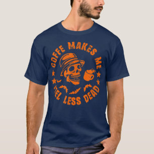 Camiseta El café de Halloween me hace sentir menos sarcásti