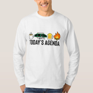 Camiseta El café de la agenda de hoy Pop Up Camper Beer C