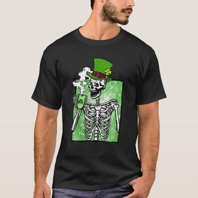 Camiseta El café de la bebida del cráneo de St. Patrick (Anverso)