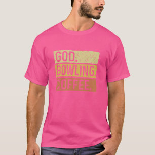 Camiseta El café de la bolera de Dios con aspecto angustiad