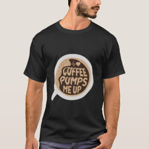 Camiseta El café ECG me bombea el café latido