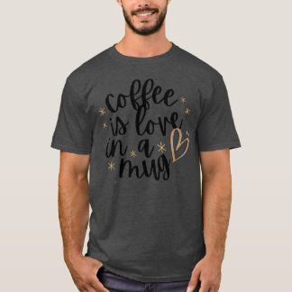 Camiseta El café es amor en una taza vintage