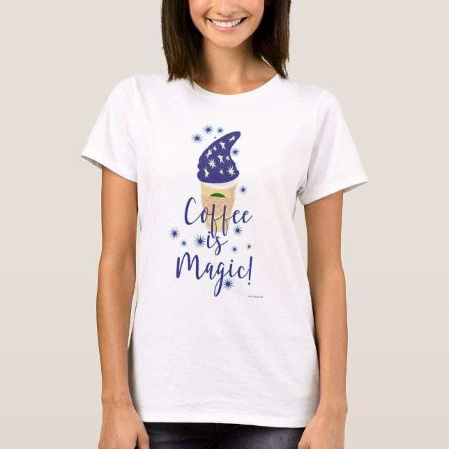 Camiseta El café es el eslogan de la bebida mágica divertid (Anverso)
