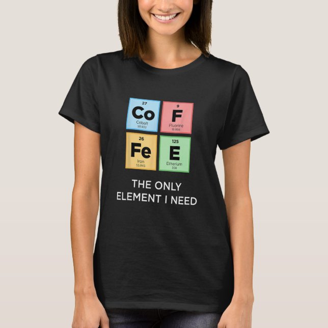 Camiseta El CAFÉ Es El Único Elemento Que Necesito Un Perio (Anverso)
