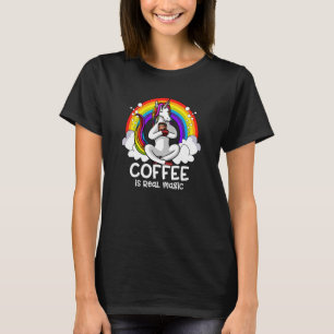 Camiseta El Café Es La Magia Real Unicornio El Orgullo Lgbt