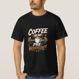 Camiseta El café es mi diseño de gimnasio antes del entrena