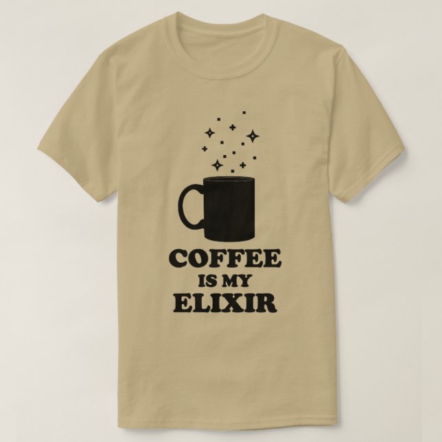 Camiseta El Café Es Mi Elixir (Diseño del anverso)