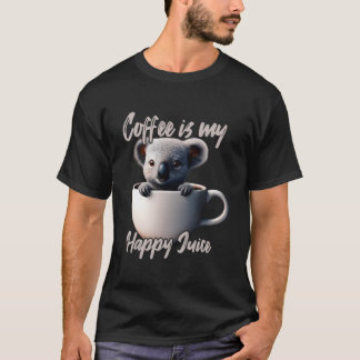 Camiseta El Café Es Mi Jugo Feliz Koala
