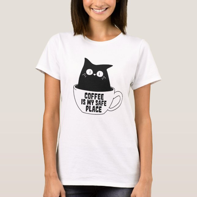 Camiseta El Café Es Mi Lugar Seguro (Anverso)